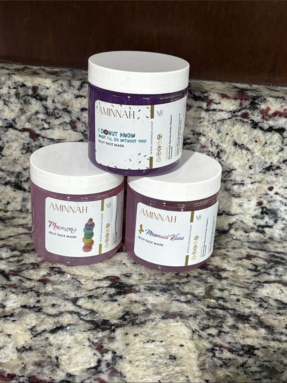 Aminnah Jelly Face Masks - 3pc Bundle
